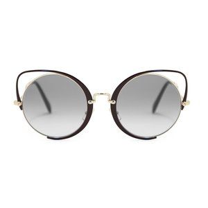 Miu Miu Grey Round Sunglasses